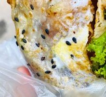 Chinese Crepe with Egg and Vegetables