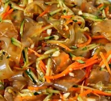 Cucumber and Big Noodles Salad