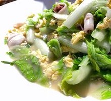 Braised Baby Bok Choy with Egg