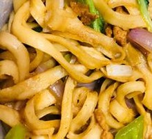 Stir-Fried Pork with Knife-Cut Noodles