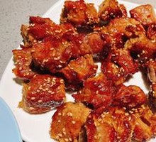 Grilled Pork with Large Skewers