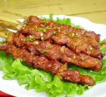 香辣肉条串