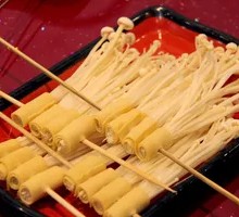 Tofu Skin with Enoki Mushrooms