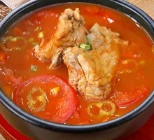 Tomato Pork Rib Soup Rice