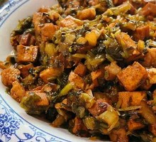 Pickled Mustard Stem with Minced Pork and Tofu Skin