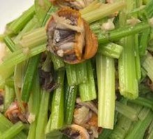 Celery with Razor Clams