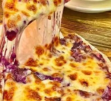 Purple Sweet Potato and Pear Pizza