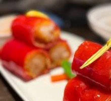 Golden Shrimp Red Rice Noodle Roll