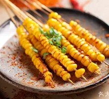 Grilled Corn Kernels on Skewers