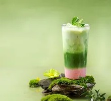 Cherry Blossom Matcha Fairy Coconut Milk