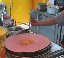 Dragon Fruit Crepe Pancake