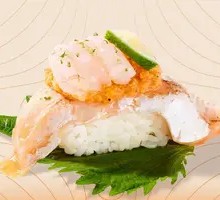 Golden Salmon Shrimp with Crab Roe