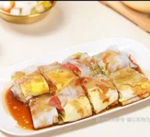 Cured Sausage and Egg Rice Noodle Roll