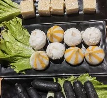 Squid and Scallop Meatballs Platter