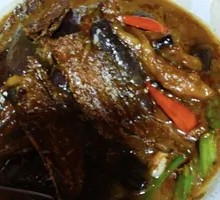 Braised Eggplant with Dried Cutlass Fish