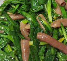 Stir-fried Leek with Sea Cucumber