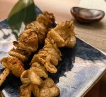 Salt-grilled Chicken Skin Skewers