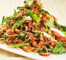 Scallion and Silver Fish Salad