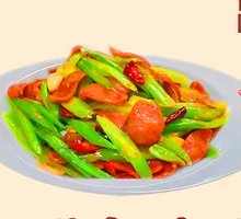 Celery Stir-Fried with Meat Sausage