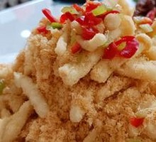 Meat Floss with Seafood Mushrooms