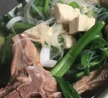 Spinach and Pork Rib Rice