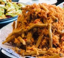 Meat Floss with Crab Mushroom