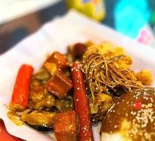 Fried Skewers over Rice