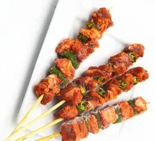 Green Chili Meat Skewers