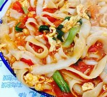 Tomato and Egg Stir-Fried Knife-Cut Noodles