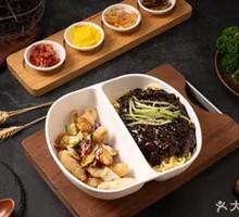 Noodles with Fried Sauce and Sweet and Sour Pork