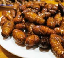 Dry-Fried Silkworm Pupae