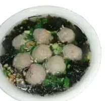 Nori and Beef Meatball Soup