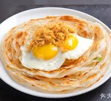Egg and Pork Floss Hand-held Pancake