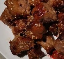 Grilled Pork with Large Skewers