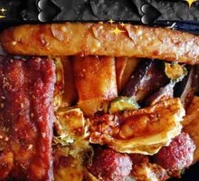 All-Meat Fried Skewer Rice Bowl