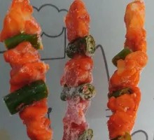 Green Chili Meat Skewers