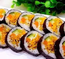 Seaweed and Pork Floss Sushi Roll