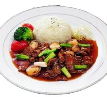 Stir-Fried Beef with Mushrooms Rice Bowl