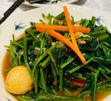 Thai Basil Stir-Fried Water Spinach with Shrimp Paste
