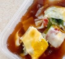 Egg and Sausage Rice Noodle Roll