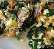 Scallop and Egg Stir-fry with Leek