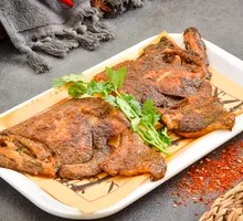 Grilled Halibut Head