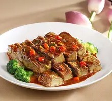 Black Jade Tofu in Abalone Sauce