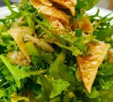 Bitter Greens with Tofu Skin Salad