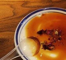 Rose Black Sugar Ice Tofu Pudding