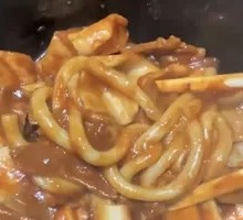 Tomato Chicken Fried Rice Noodles with Flatbread