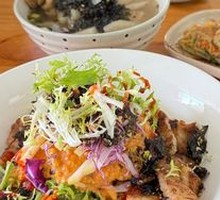 Korean Vegetable and Pork Rice Bowl