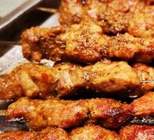 Roasted Garlic Meat Skewers