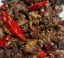 Dry-Fried Chicken Hearts