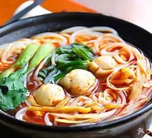 Squid Ball Hot Pot Rice Noodles